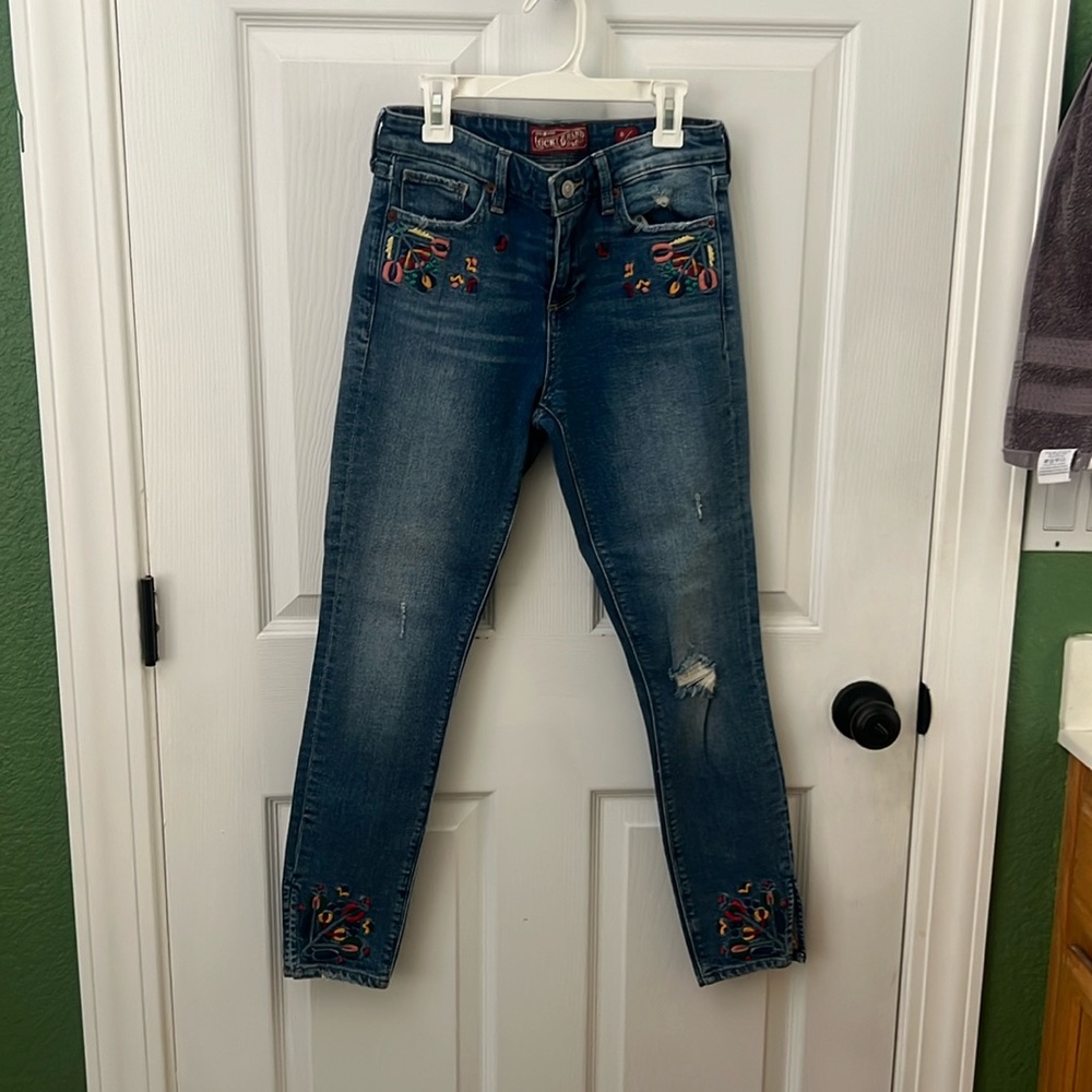 Lucky Brand Embroidered Ava Denim